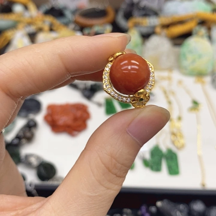 查罗石合金颈饰戒指8