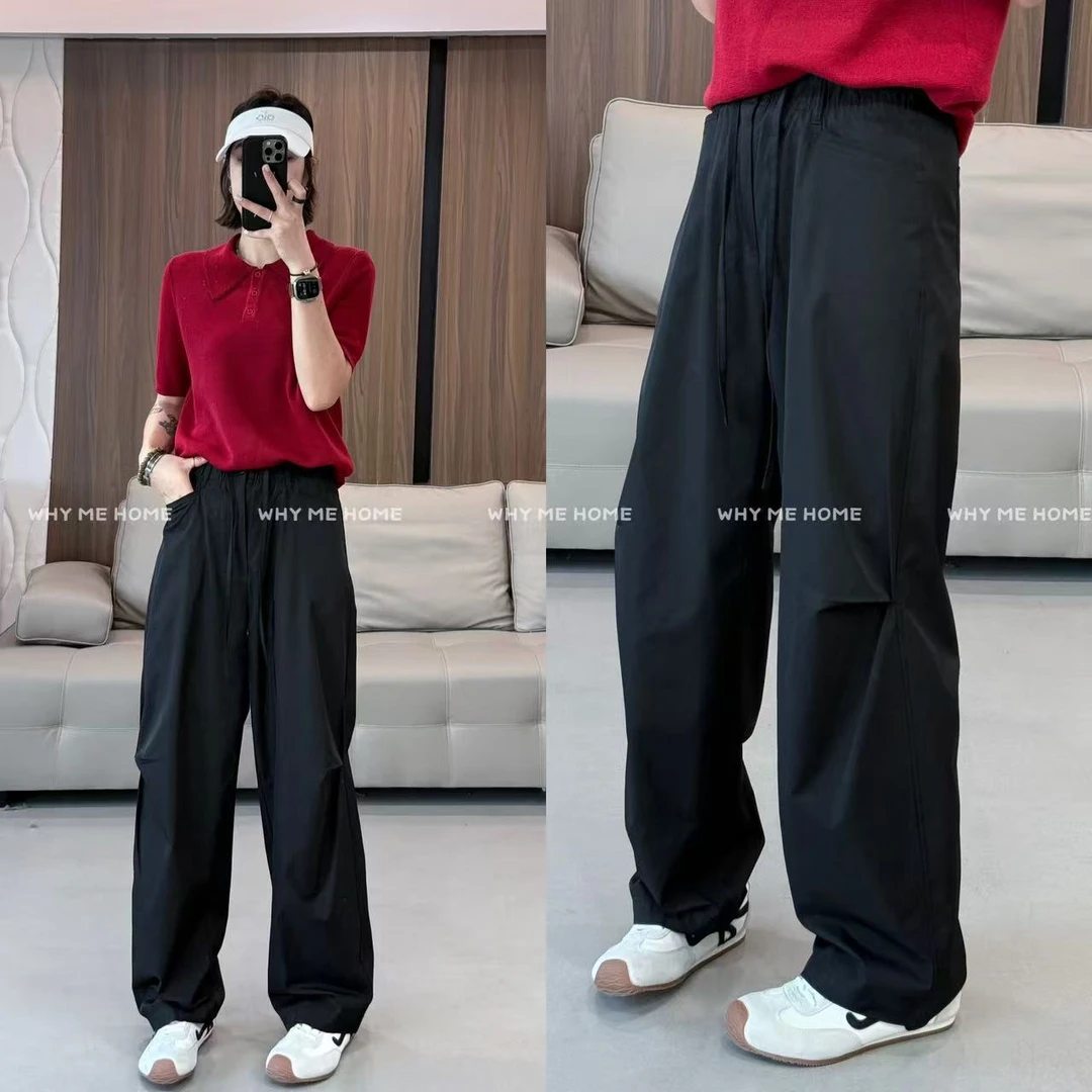 【十月-空气饺子长裤】夏季抗皱轻薄透气捏褶直筒裤30271