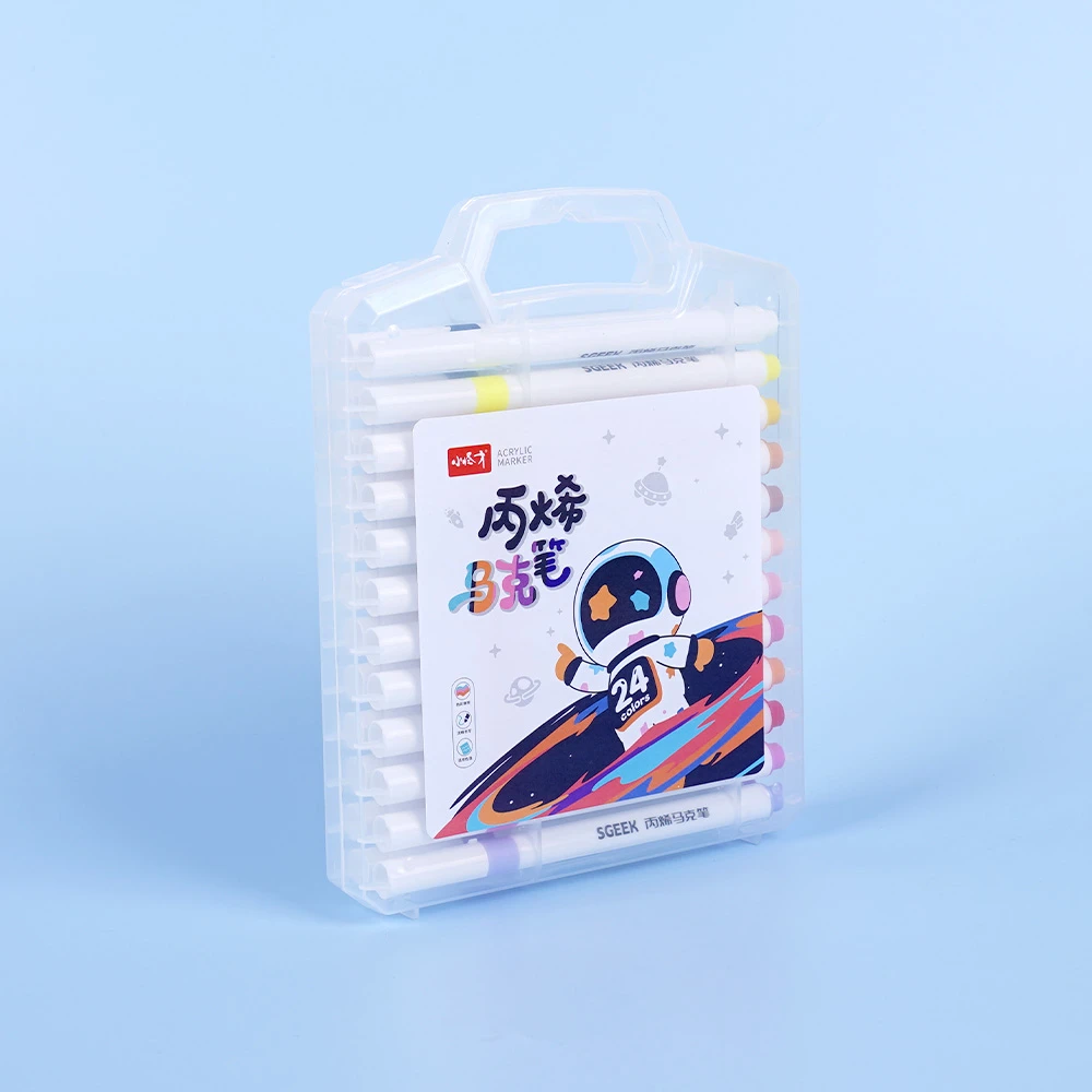 【直播】小怪才24色小圆杆丙烯马克笔1361