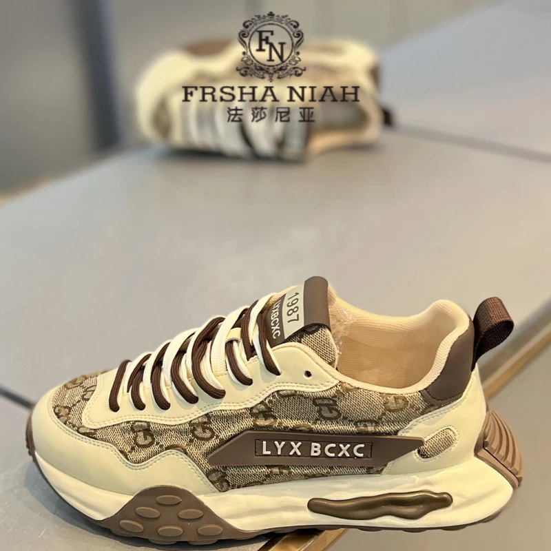 法莎尼亚男鞋新款潮流时尚休闲鞋厚底耐磨百搭轻便老爹鞋男