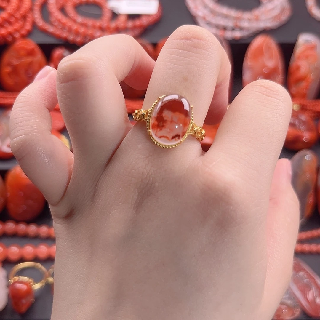 南红玛瑙南红银S925镶嵌