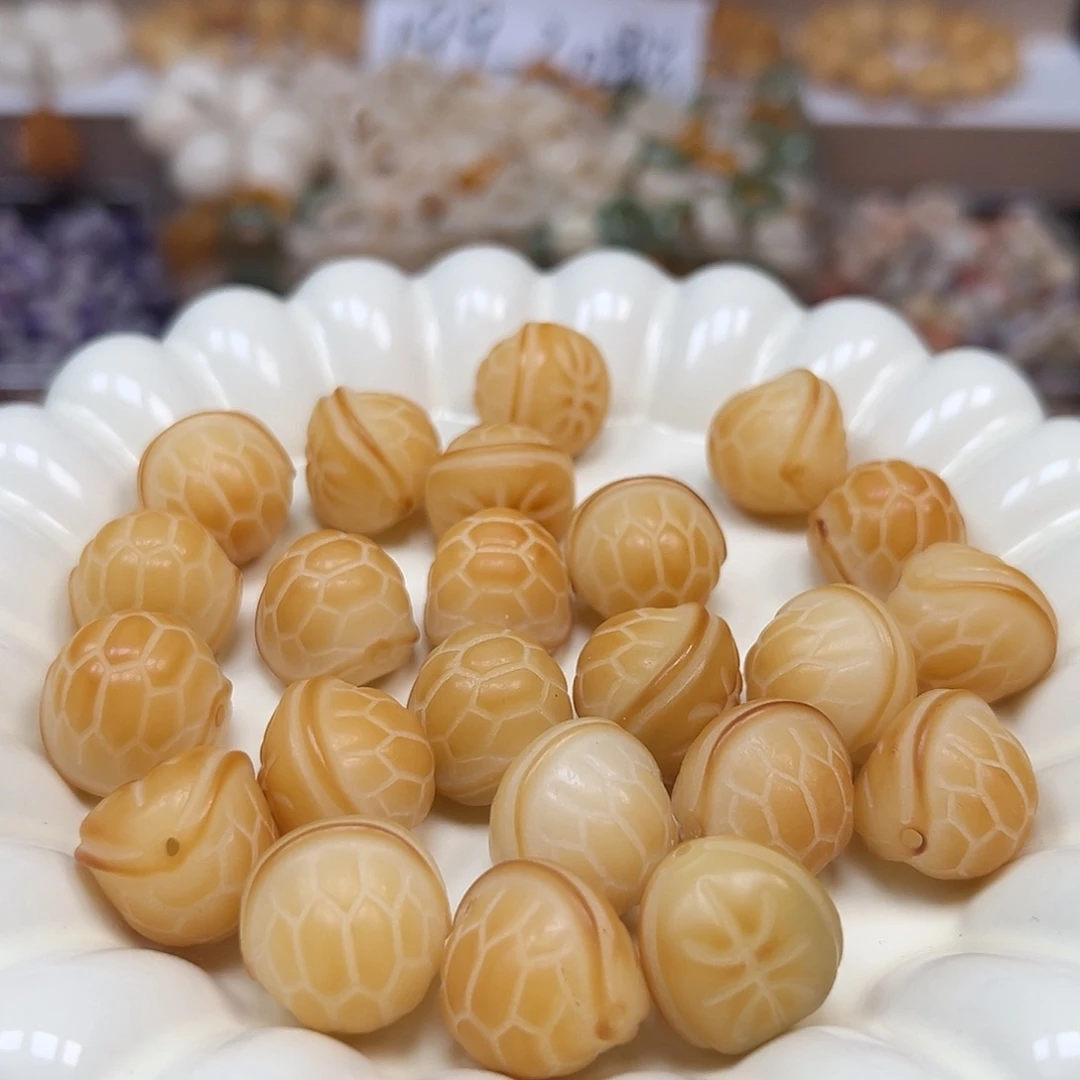 手串菩提根/象牙果微瑕18炭烤富甲5颗