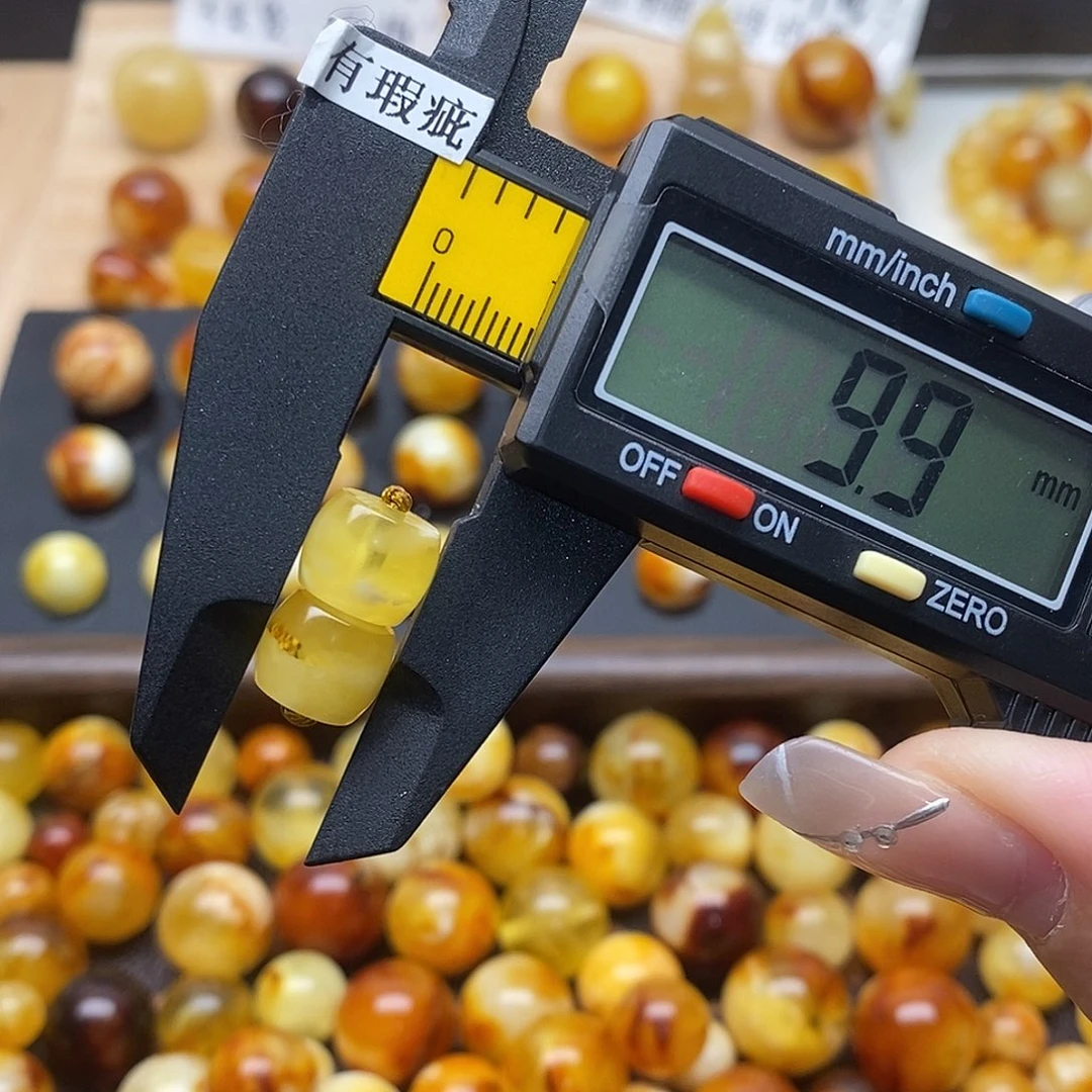 蜜蜡未镶嵌裸石蜜蜡直切一对