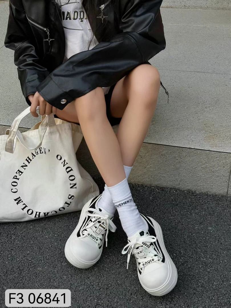 F3网纱厚底面包鞋女2025春夏季新款06841