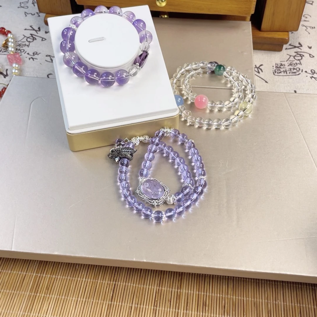 蛇纹石玉手饰银S925镀金镶嵌