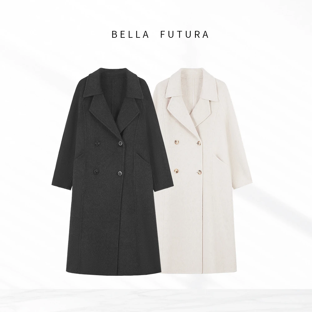 Bella Futura .暖缦垂云·气质双排扣长款大衣-A2501006