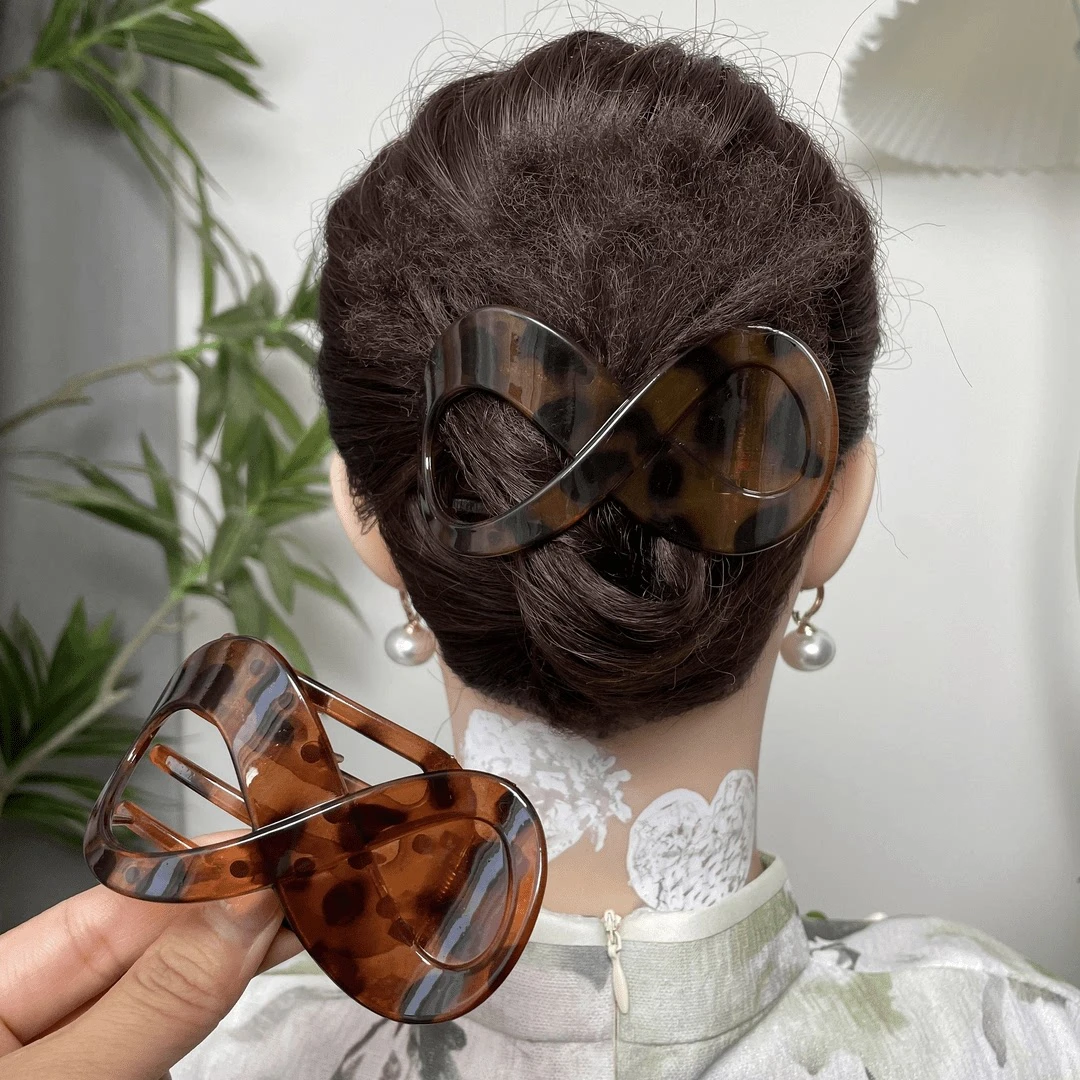 简约8字抓夹女2025新款妈妈发夹子后脑勺盘发鸭嘴女士盘发鸭嘴夹