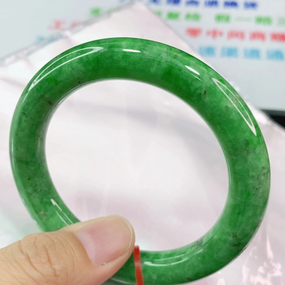 未镶嵌手镯翡翠54.3圈口圆条高品质