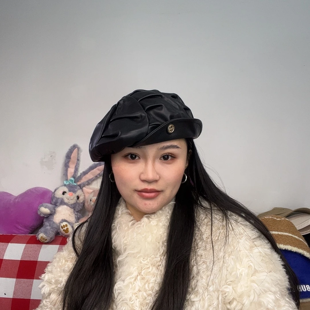 羊毛混纺涤纶（聚酯纤维）Pu贝雷帽