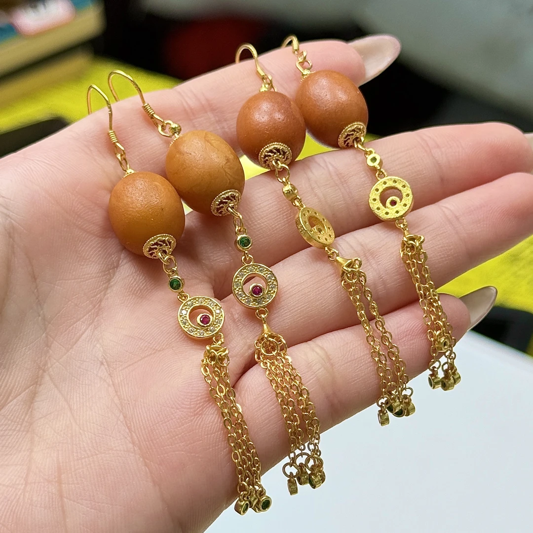 【XYY】蜜蜡耳钩（多样性发其一）-A01703