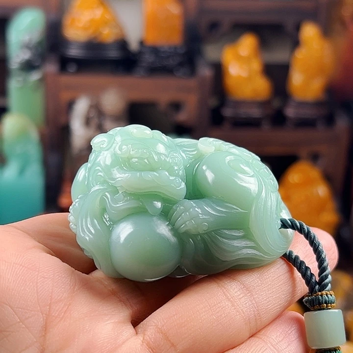 寿山石印石雅安梅子青