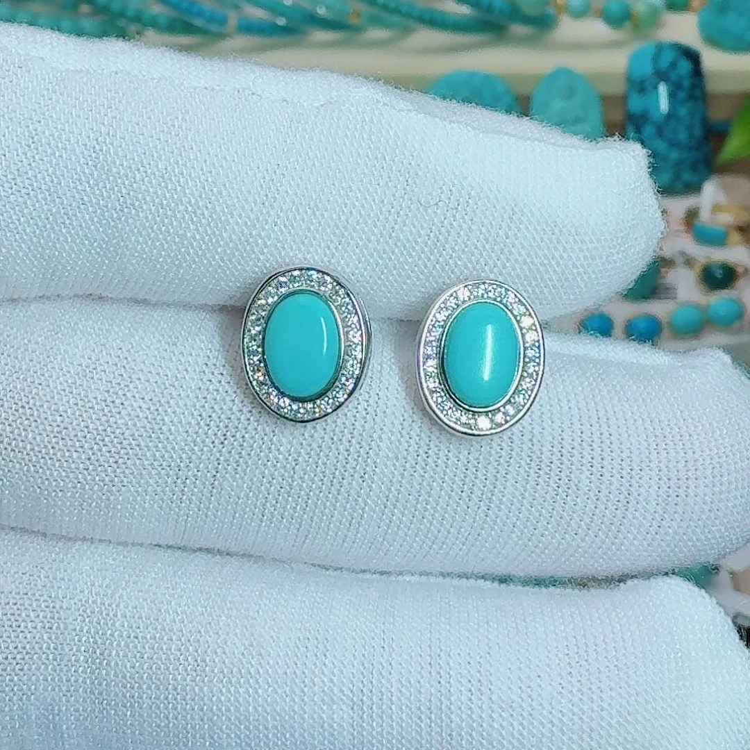 绿松石银S925镶嵌珠宝奇石