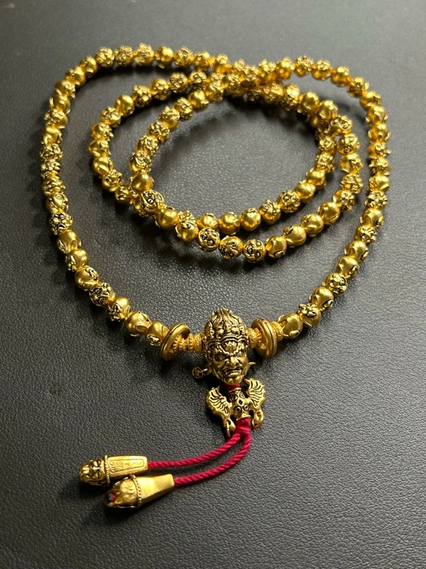 足金 卡8 一百零八罗汉珠串 克重190g（差价）