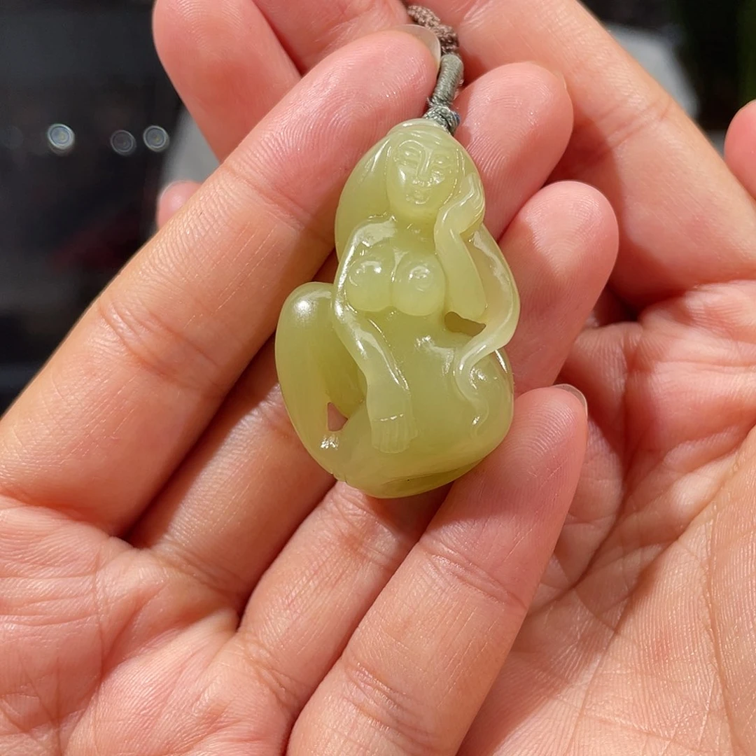 和田玉未镶嵌吊坠(不含链)