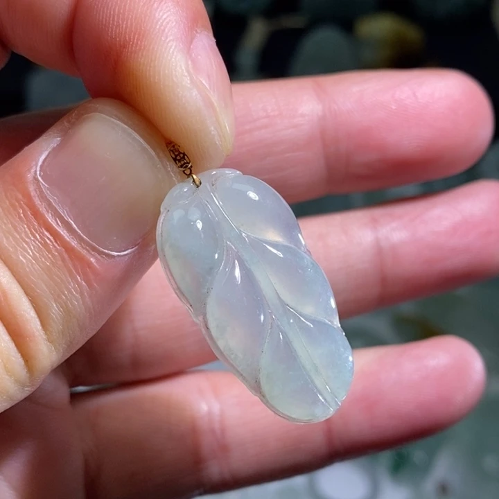 未镶嵌定制翡翠冰叶子