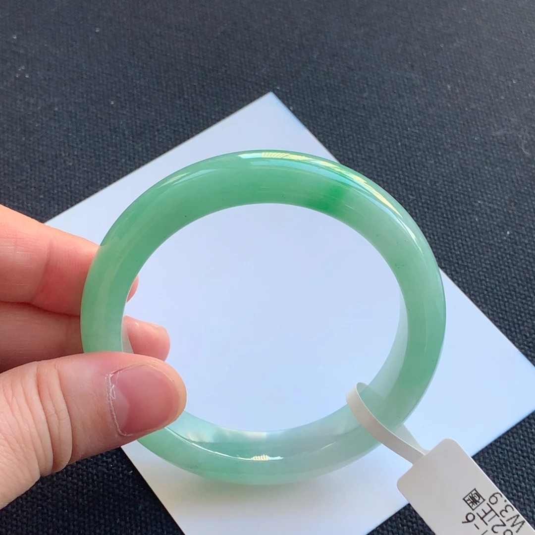 翡翠未镶嵌手镯96号52正