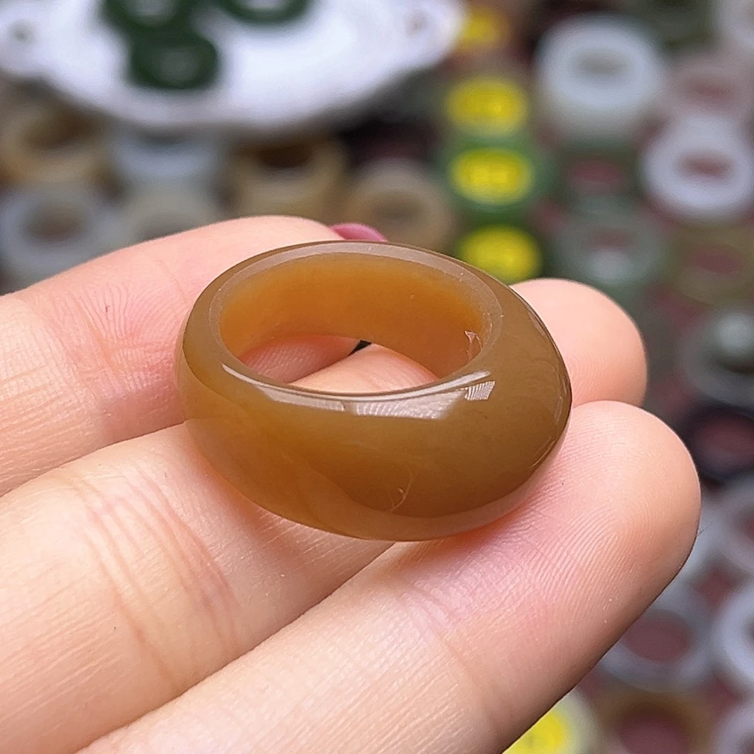 未镶嵌戒指和田玉17.1红糖馒头