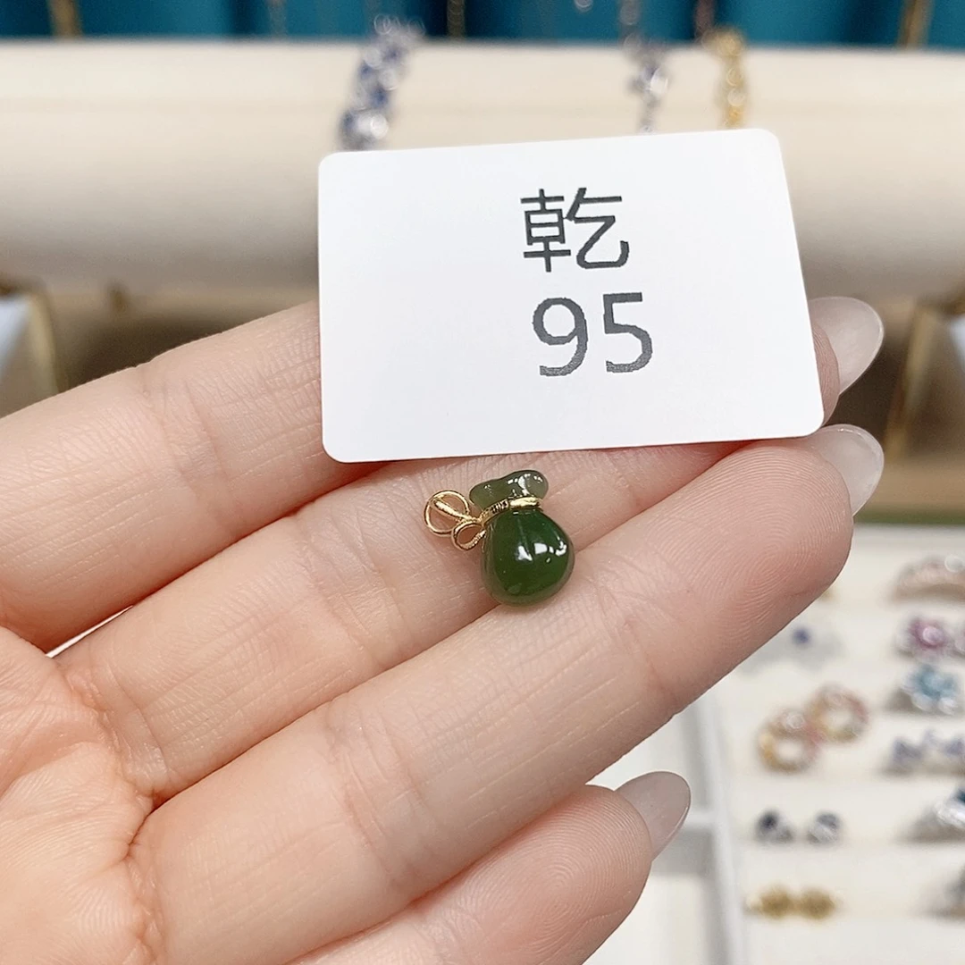 和田玉银S925镶嵌颈饰乾95