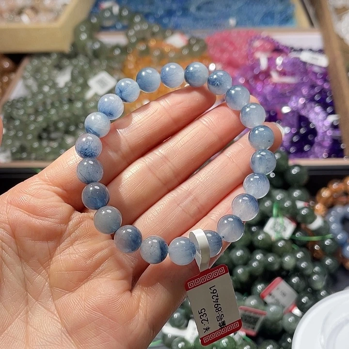 水晶手链未镶嵌蓝兔毛8.5m