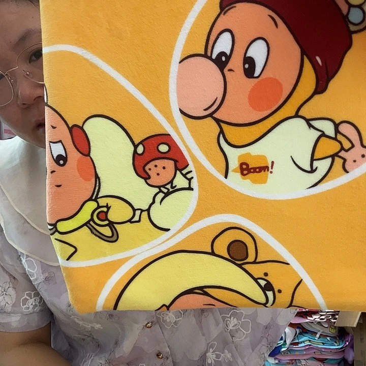 棉泡泡星星人浴巾