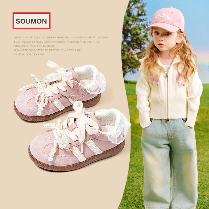 SMON特价女童鞋子春秋新款儿童运动鞋德训鞋小童板鞋休闲鞋宝宝鞋