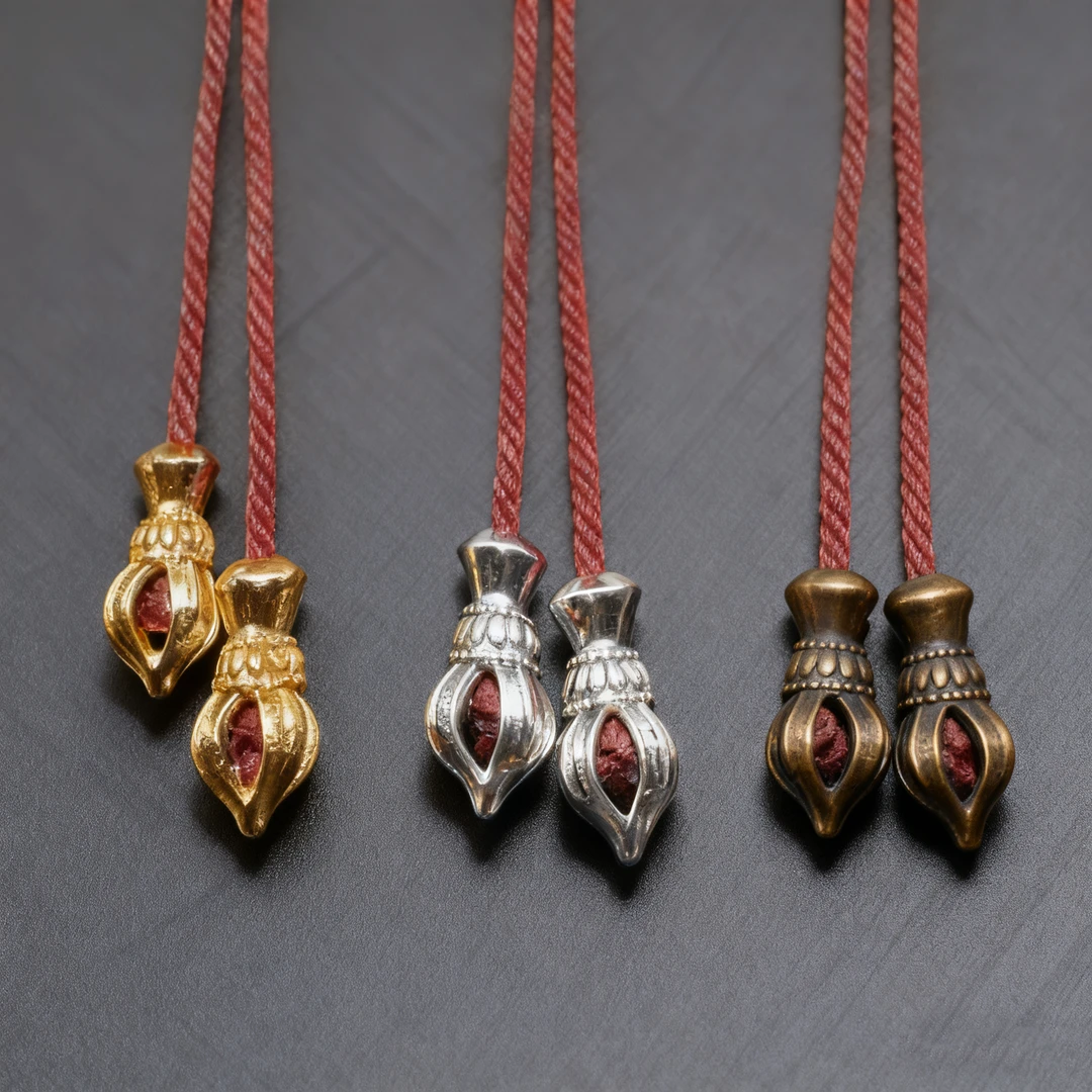 藏式金刚杵精工弟子珠收尾配饰 星月菩提百香籽收尾diy文玩配饰