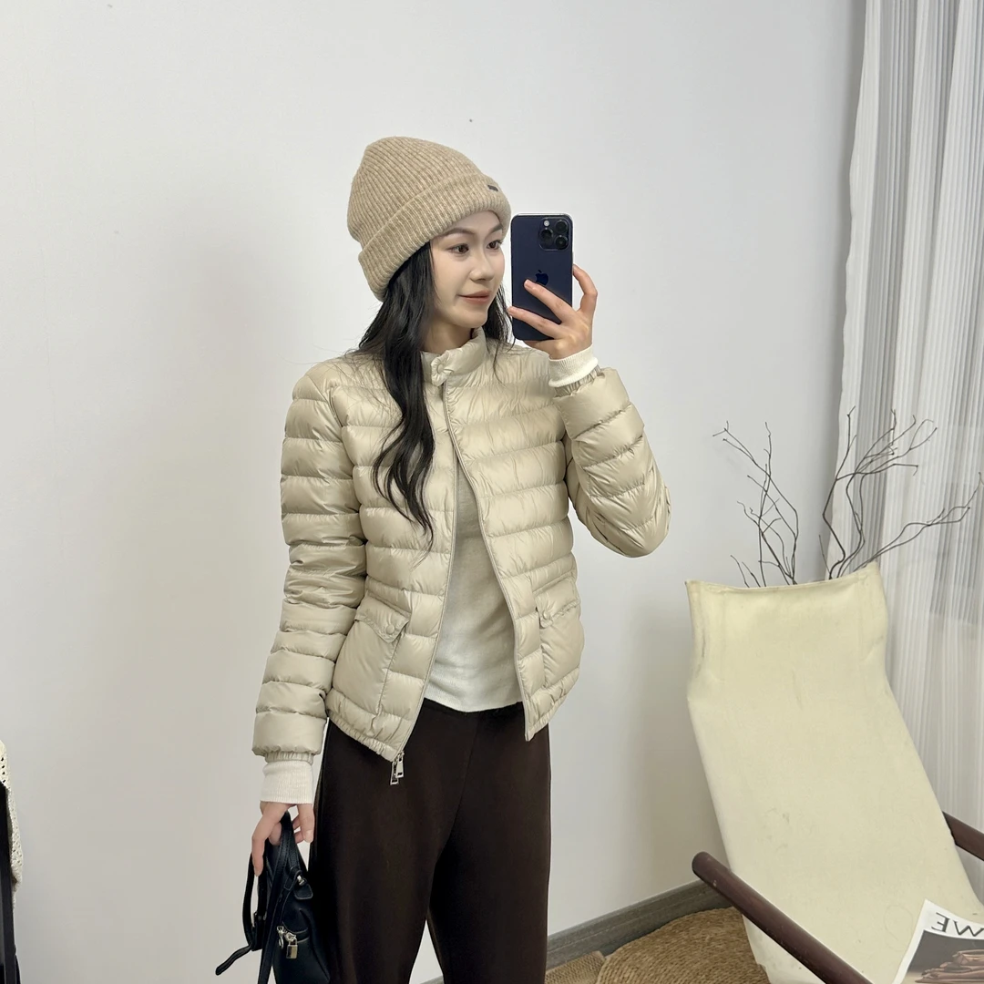品牌专柜同款90白鸭绒2025新款短款女士修身显瘦百搭羽绒服外套潮