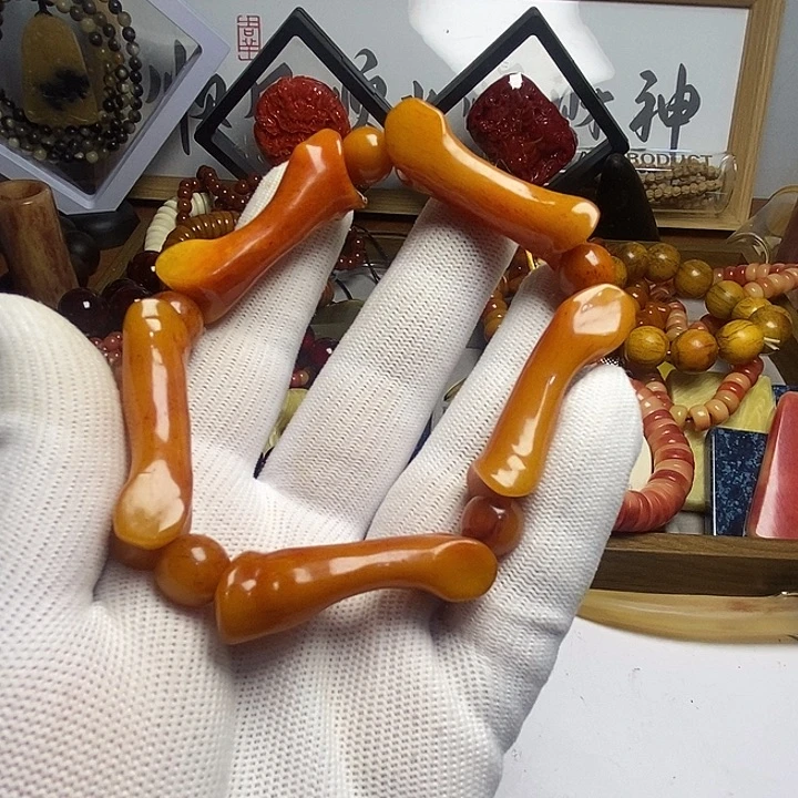 排***三非金属花岗石指骨手串