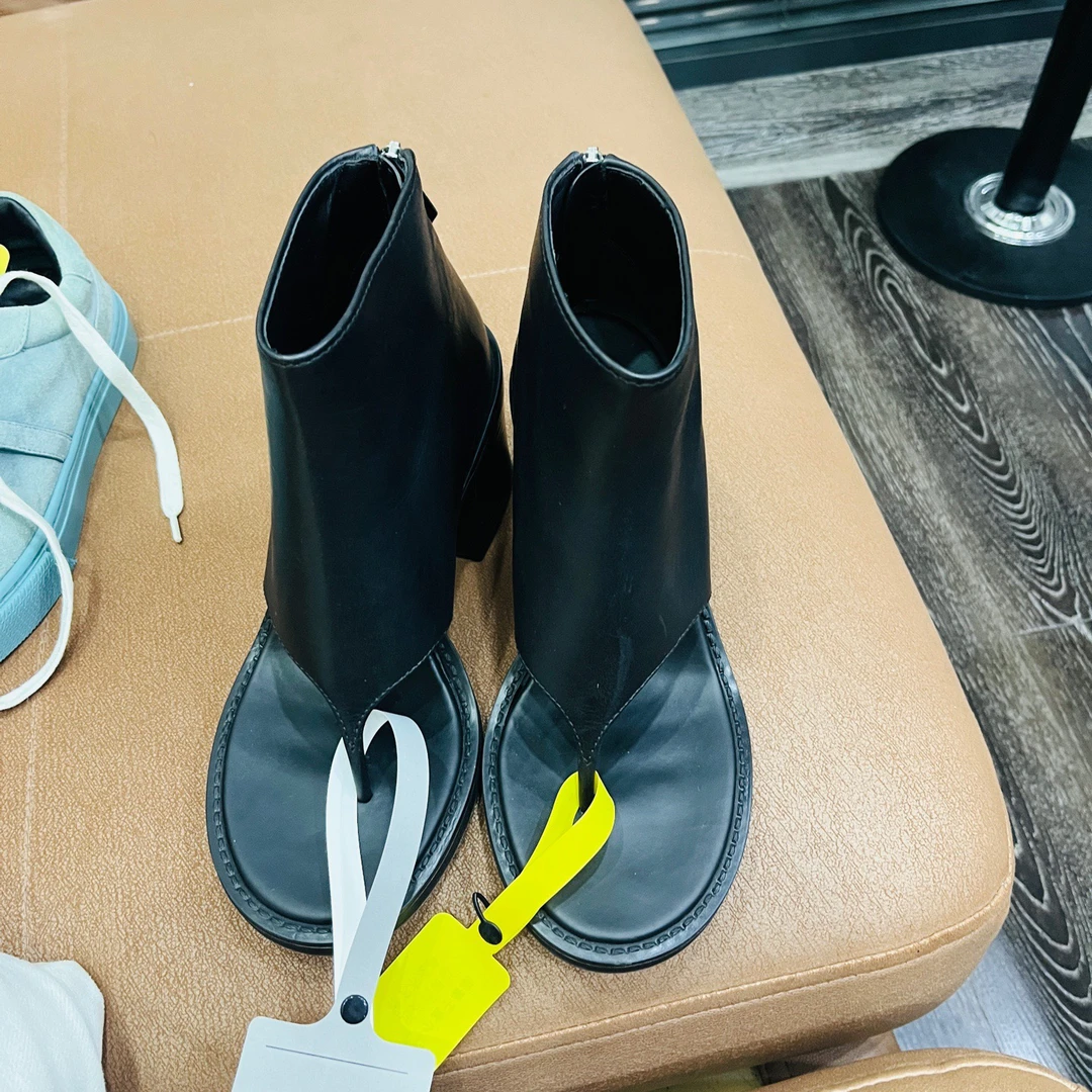 95新 Alexander McQueen/亚历山大·麦昆 Miumiu/缪缪方跟夹脚高跟