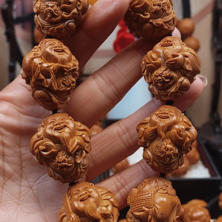 橄榄核手串/手链手工龙财神25