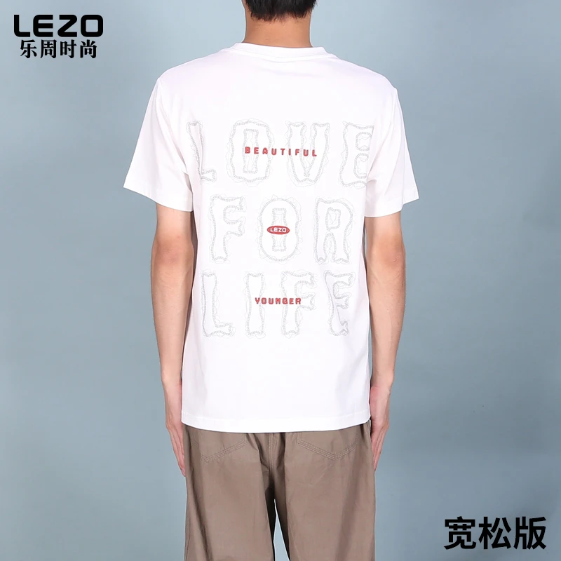 LEZO乐周时尚男装短袖圆领T恤L25234153