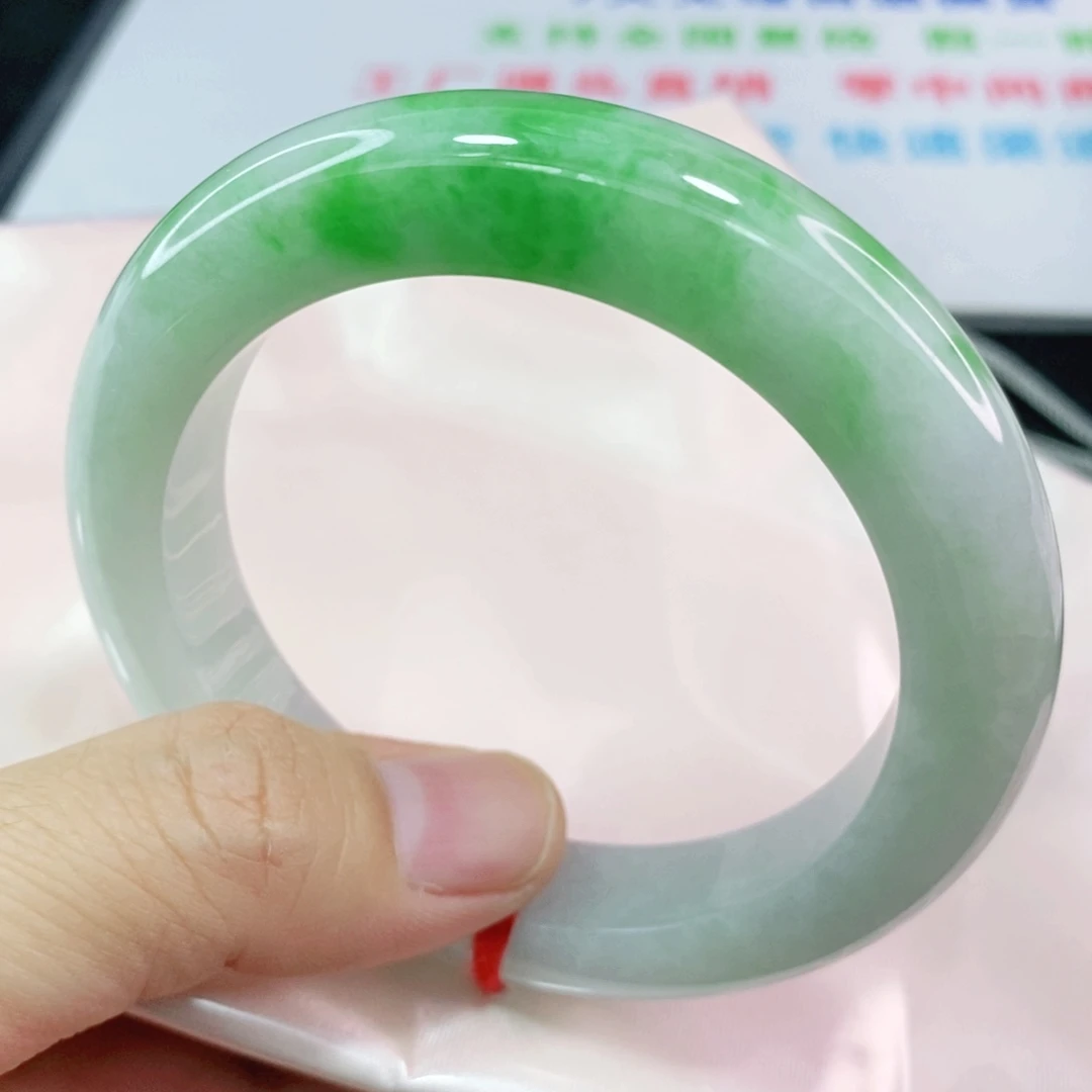 未镶嵌手镯翡翠56.6圈口高质量