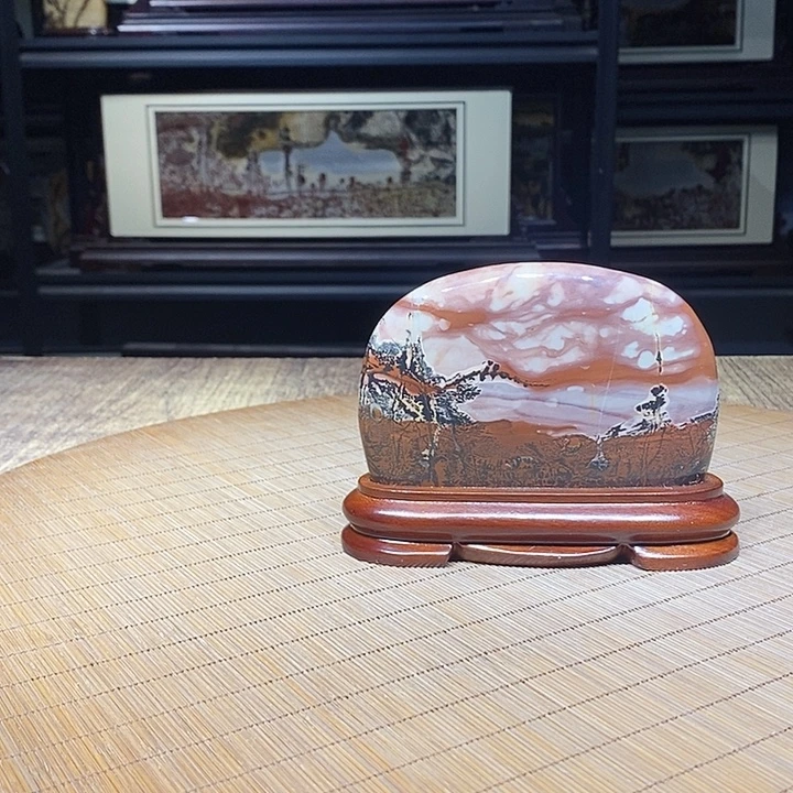 天***敌香榧木广西柳州国画石