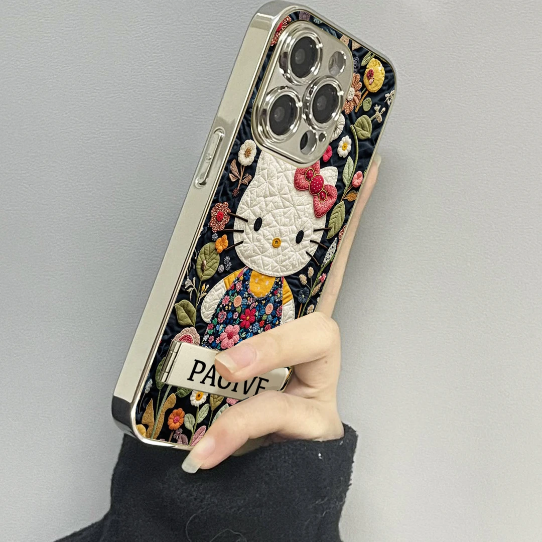背心花猫适用苹果16Pro Max手机壳iPhone华为OPPO小米vivo贴皮套