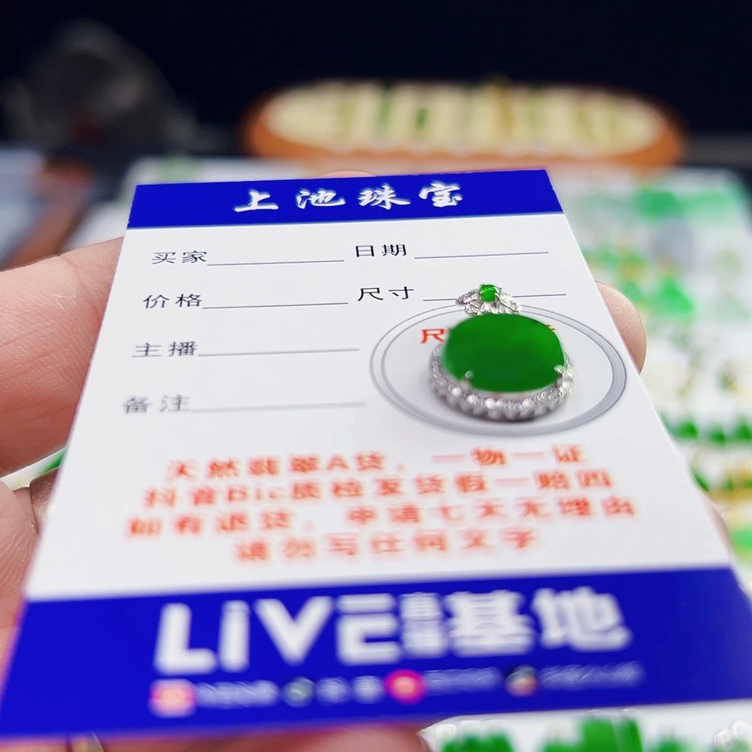 颈饰18K金镶嵌翡翠এ****এ翡翠