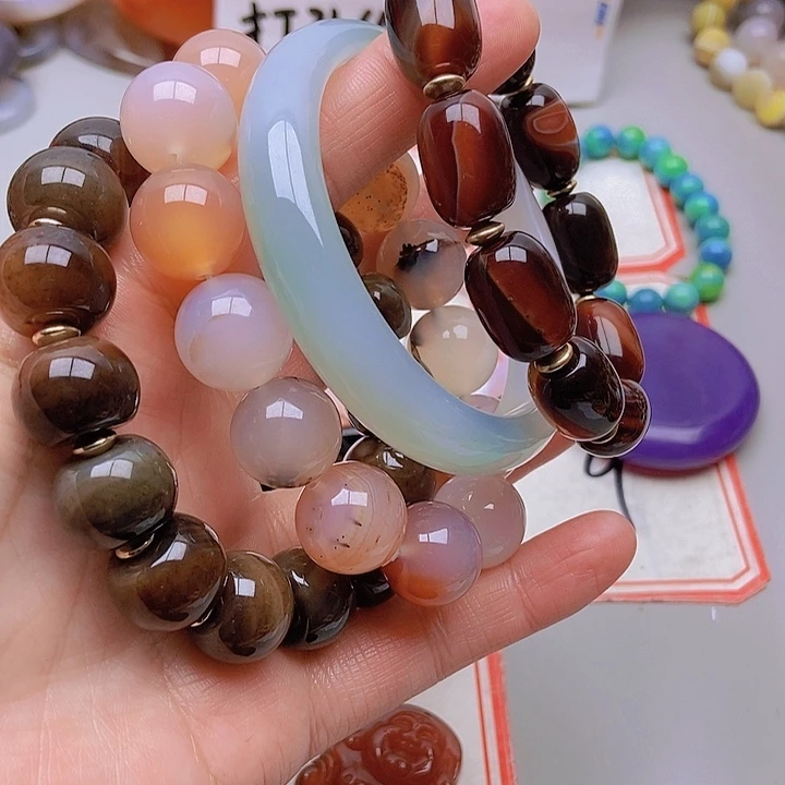 【闪购商品】玛瑙/玉髓未镶嵌珠宝半成品仁***W