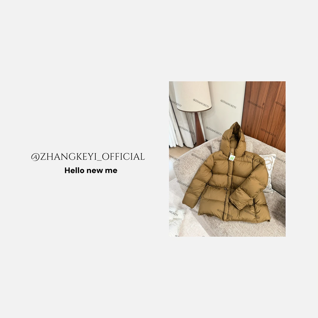 【张可以】95白鸭绒！防风防水保暖连帽羽绒服