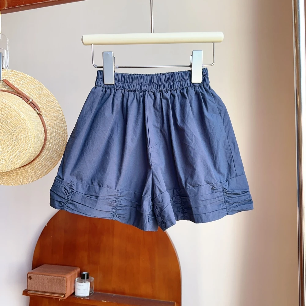 现货【公主驾到】5626女童夏季短裤纯色休闲薄款女宝宽松短裤