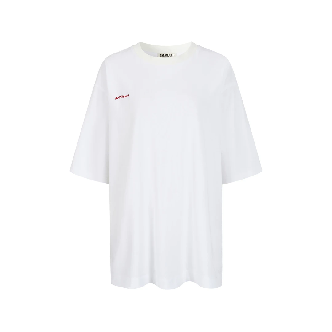 ANNAMOOER 25SS刺绣宽松短袖T恤
