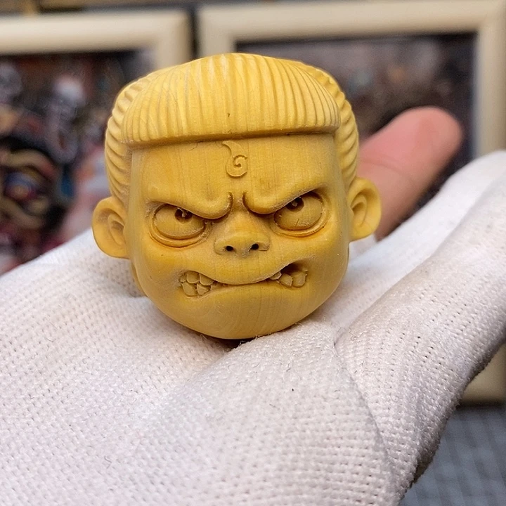 木黄杨木哪吒手把件