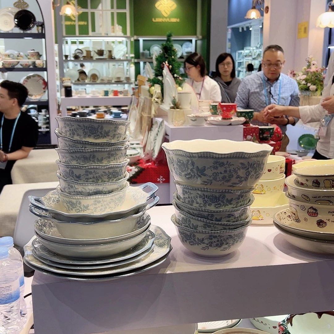 潮州陶瓷餐具微瑕19件套