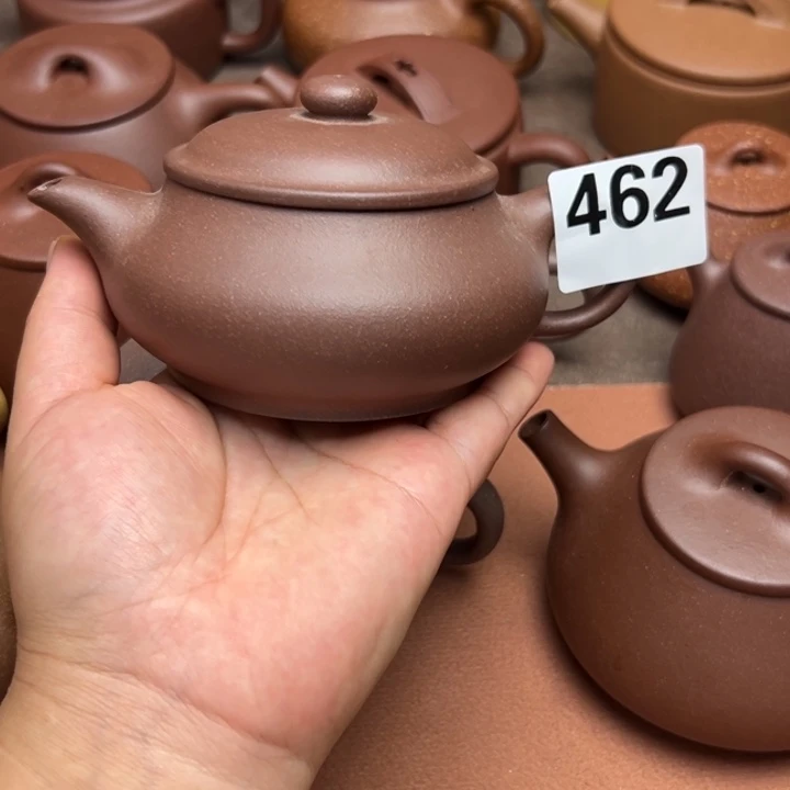 紫砂茶壶紫泥半手工210cc左右
