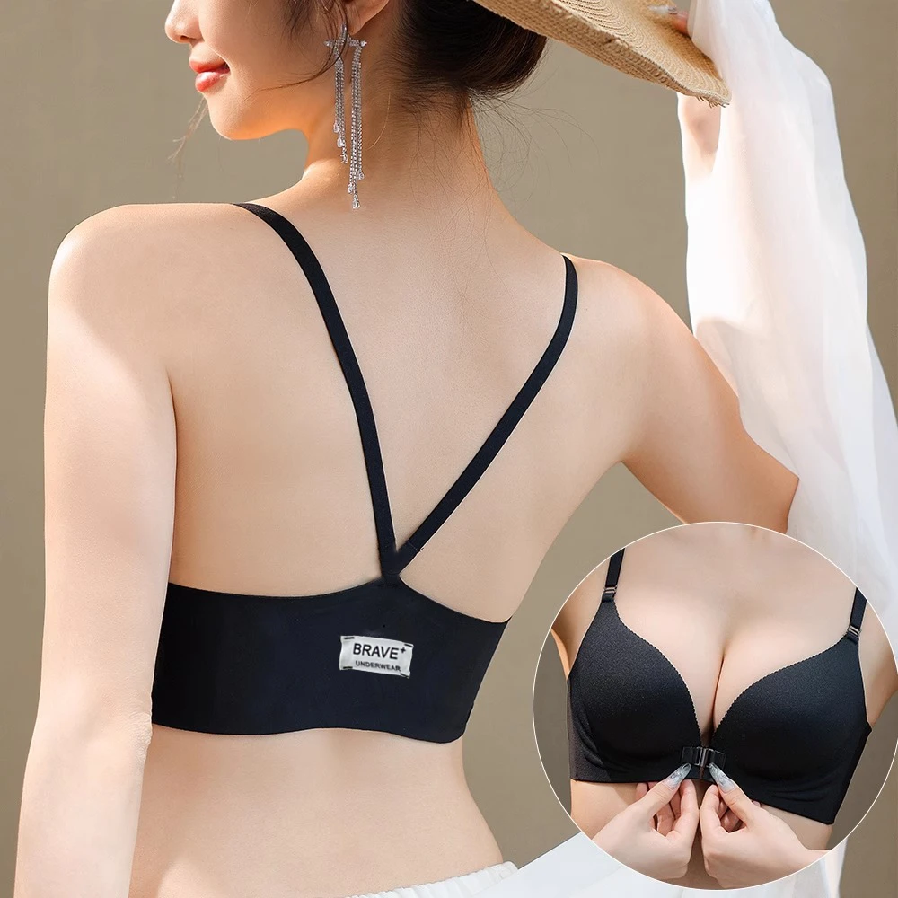 美背内衣女小胸聚拢显大前扣文胸前开扣无痕2025新款爆款女士胸罩