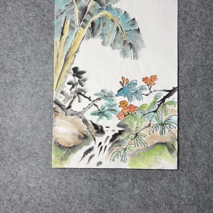 国画手绘国风山水画