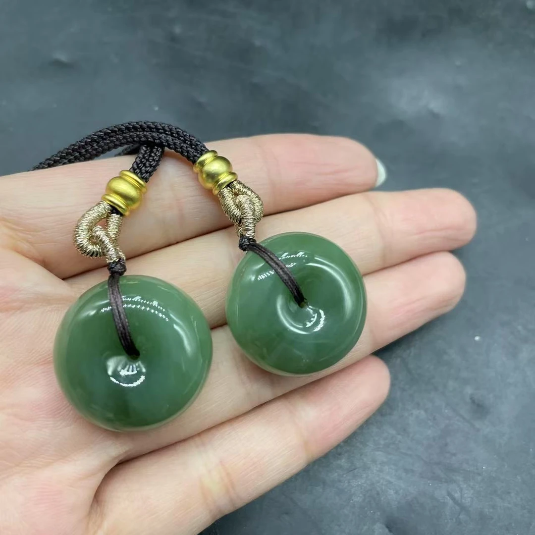 【玉经纶】32909/Q31-和田玉平安扣吊坠-多样性发其一