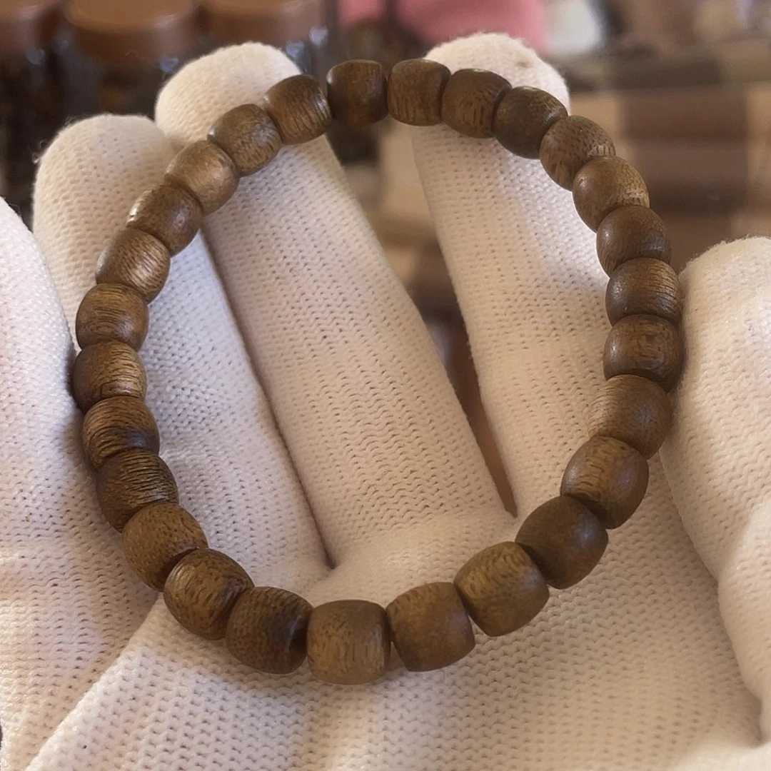 沉香手串鼓珠7mm单圈多样拍一