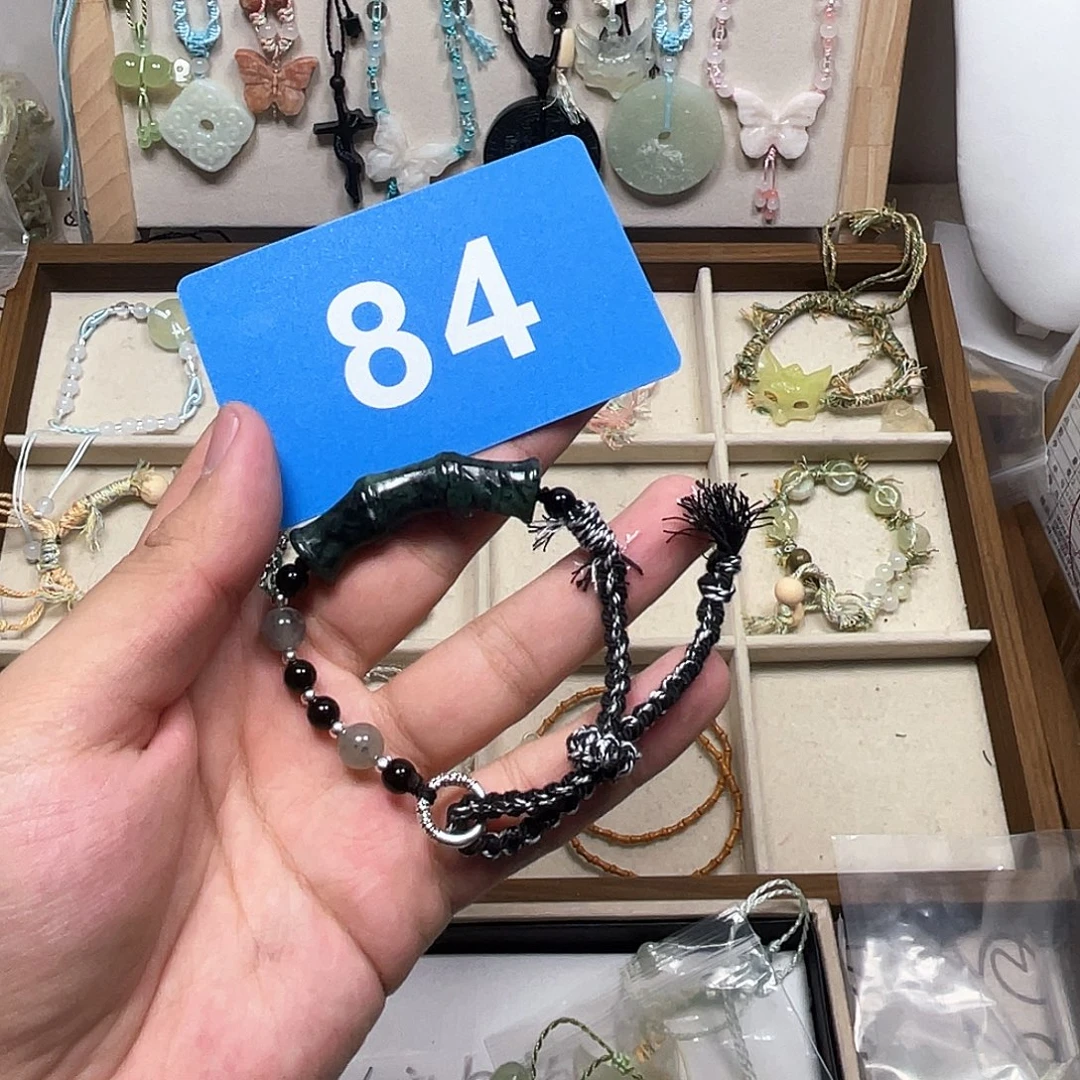 蛇纹石玉合金颈饰