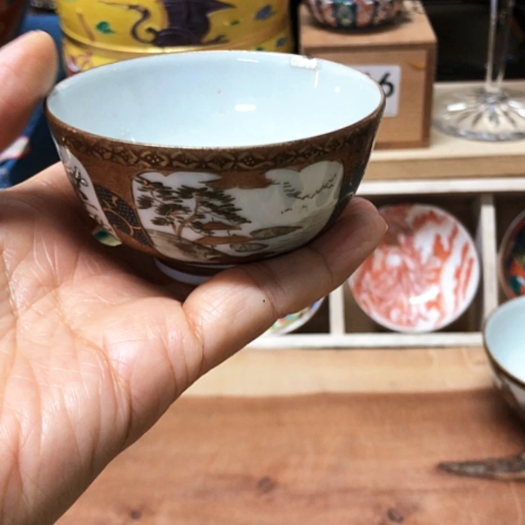 【闪购商品】碗有微瑕有伤手绘澜九谷