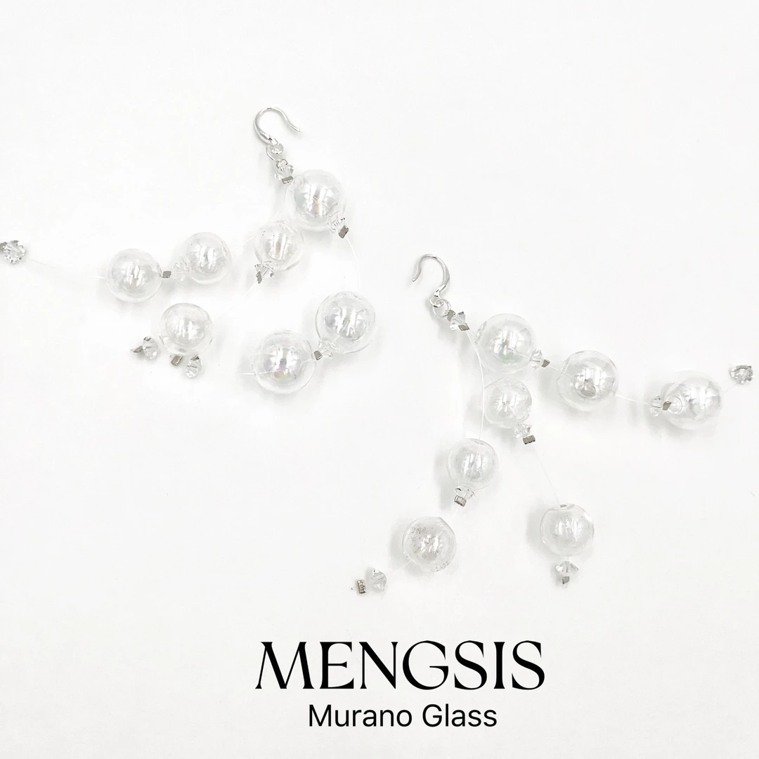 意大利   小灯泡个性设计 耳环  Murano穆拉诺琉璃 8.10