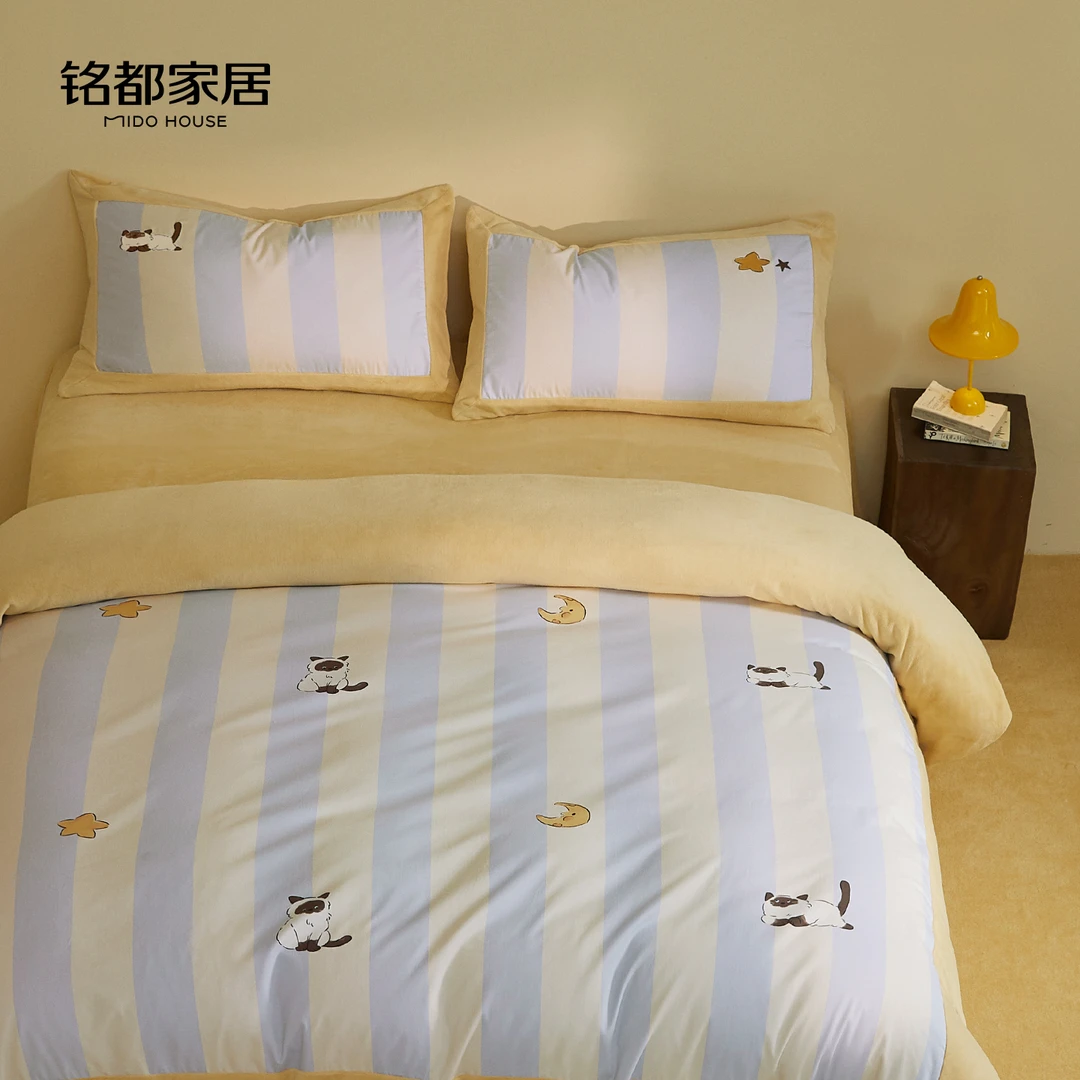 MIDOHOUSE【喵星人-绒】A类（牛奶绒）秋冬刺绣套件 A面磨毛B面牛奶绒